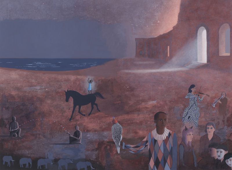 An Afternoon at the Beach, 150 x 204 cm, Oil on Canvas, 2024